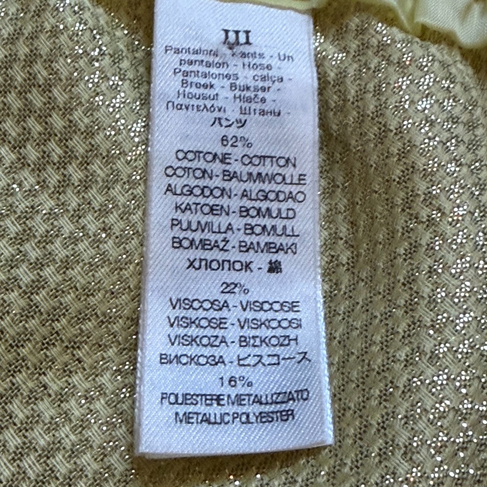 NWT Forte Forte Metallic Gold High-Waist Flared Pants - Size 8 - Picture 5 of 6